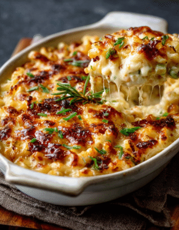 Four-Cheese Baked Macaroni Gratin