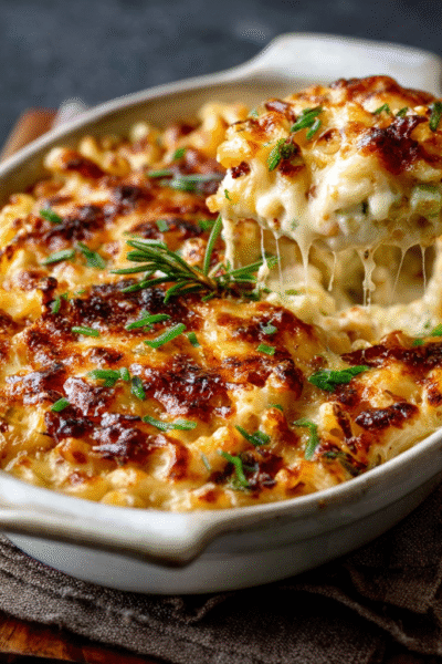 Four-Cheese Baked Macaroni Gratin