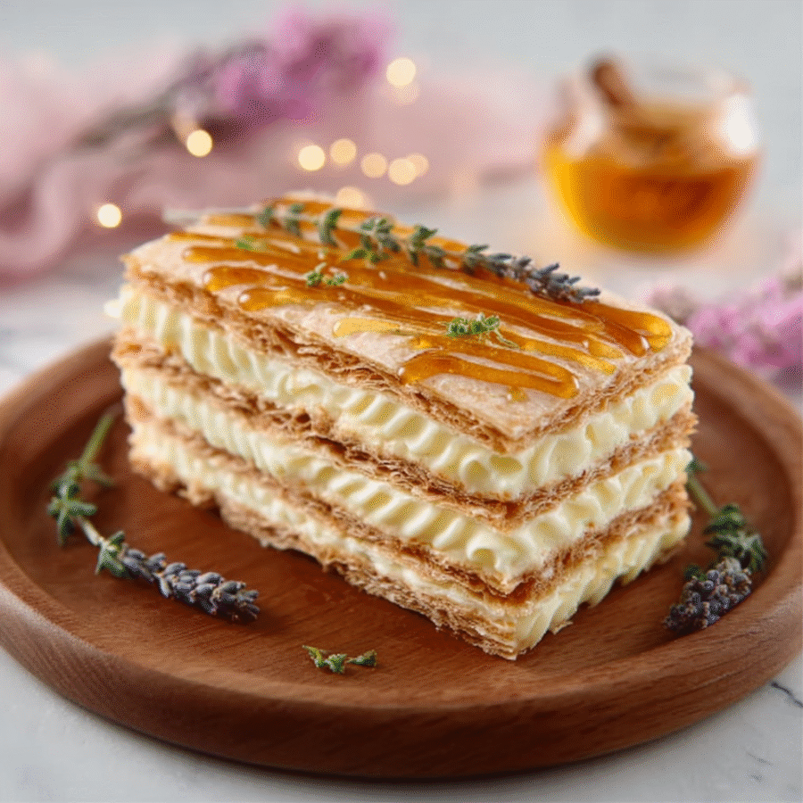 French Lavender & Honey Mille-Feuille: A Delicious Delight! 6 French Lavender & Honey Mille-Feuille