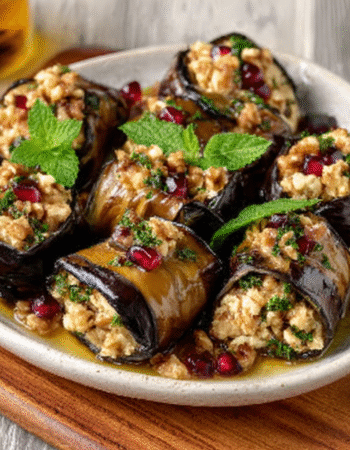 Georgian Walnut-Herb Eggplant Rolls
