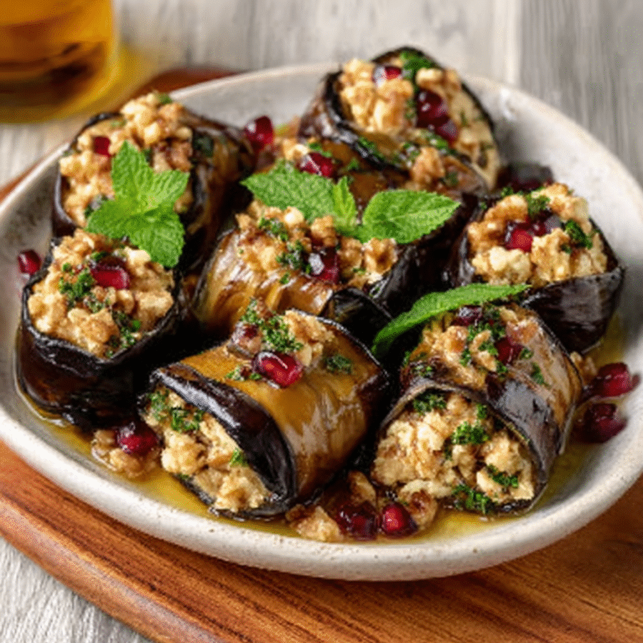 Georgian Walnut-Herb Eggplant Rolls that Wow Your Tastebuds 6 Georgian Walnut-Herb Eggplant Rolls