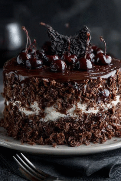 German Black Forest Bat Cake