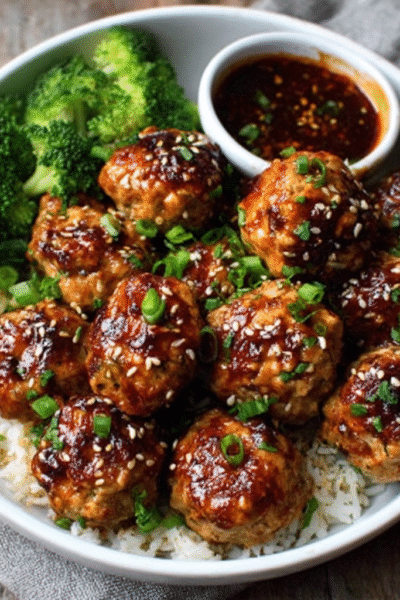 Ginger Sesame Chicken Meatballs