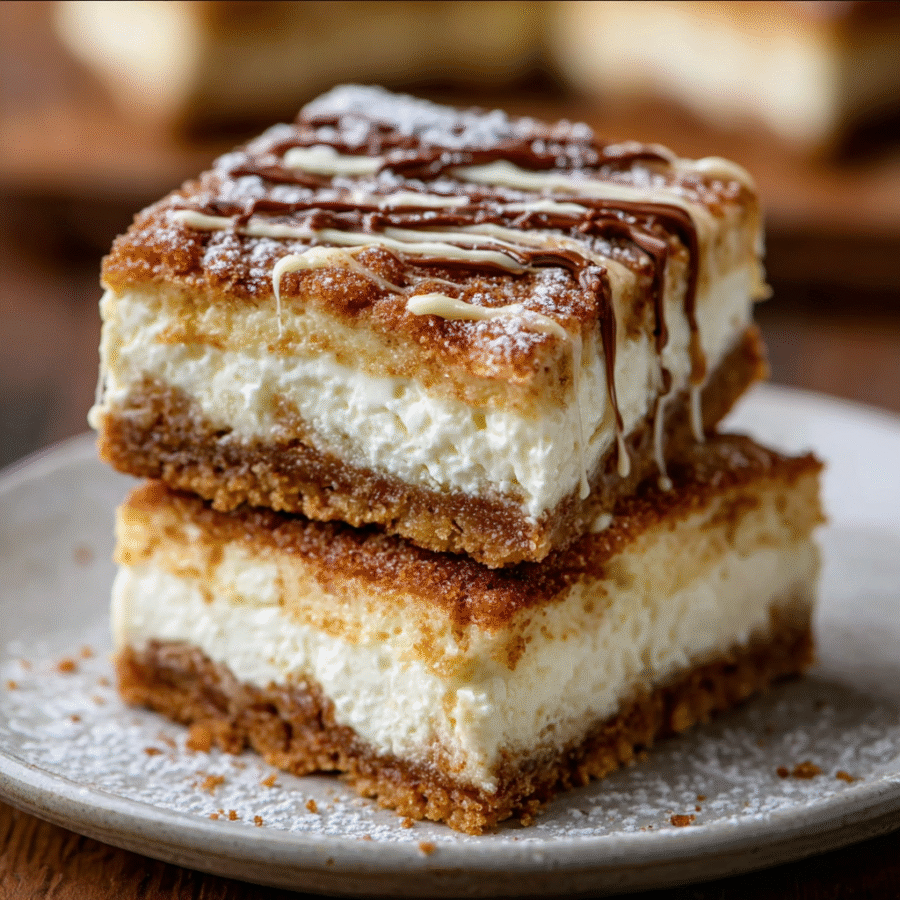 Gingerbread Churro Cheesecake Bars are a must-try treat! 6 Gingerbread Churro Cheesecake Bars