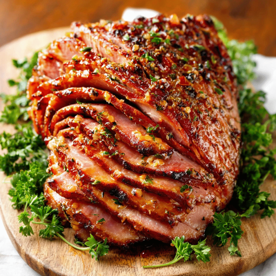 Honey-Mustard Baked Ham with Cloves