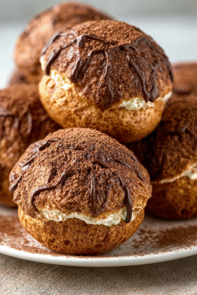 Hot Cocoa Cream Puffs