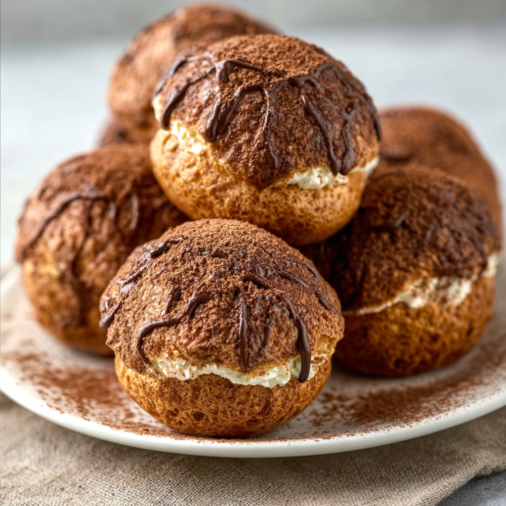 Hot Cocoa Cream Puffs
