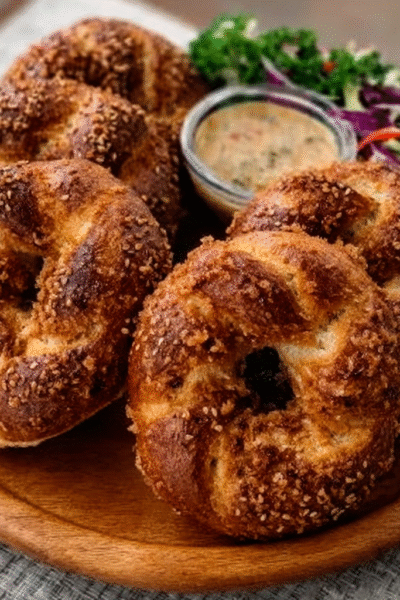 Istanbul Street Simit Sliders with Tahini Sauce