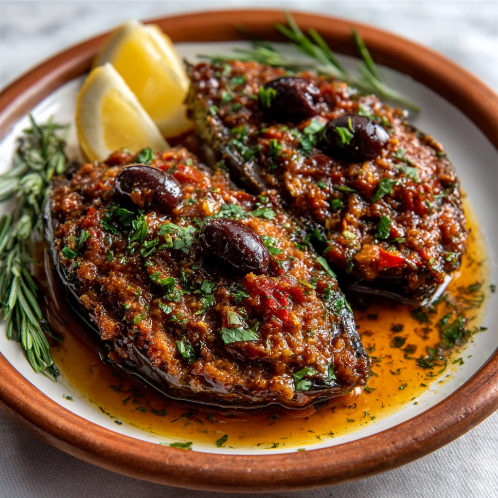 Keto-Inspired İmam Bayıldı with Olive Tapenade