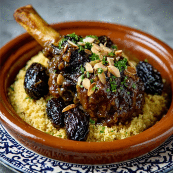 Lamb Shank Tagine with Prunes & Almonds