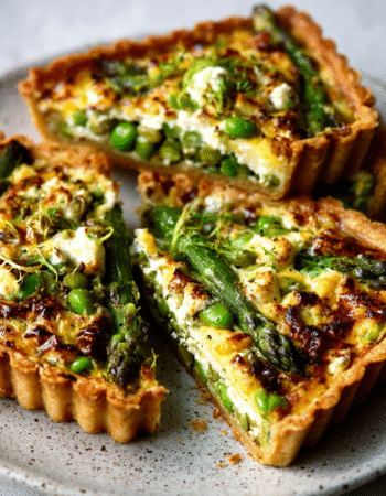 Lemon-Asparagus & Broad Bean Tart
