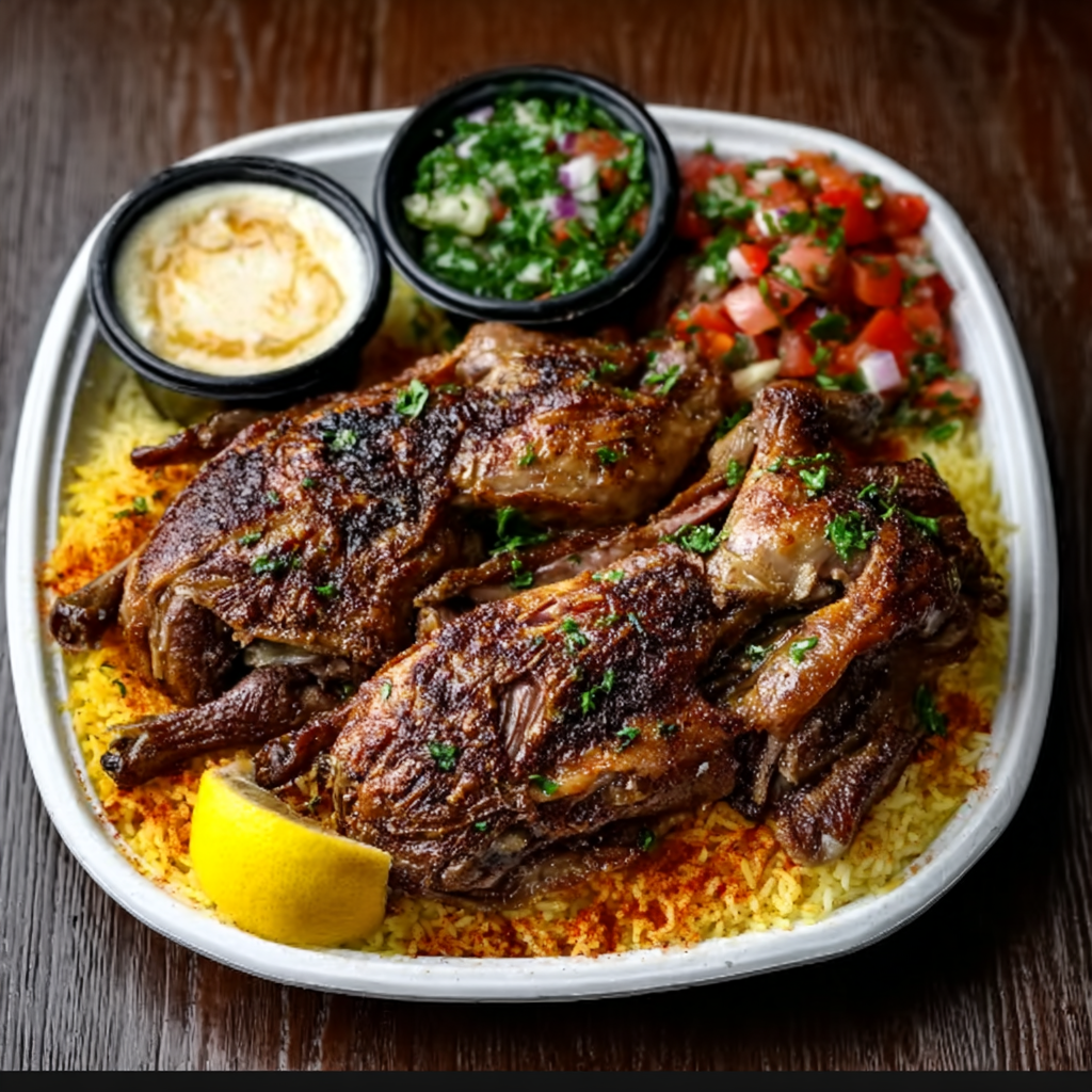 Lemon-Garlic Roasted Pigeon (Hamam Mahshi)