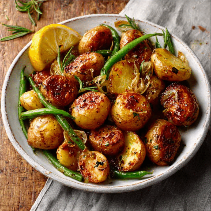 Lemon Rosemary Roasted Potatoes & Green Beans Recipe Delight! 6 Lemon Rosemary Roasted Potatoes & Green Beans
