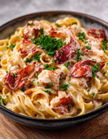 Lobster Linguine in Champagne Cream Sauce