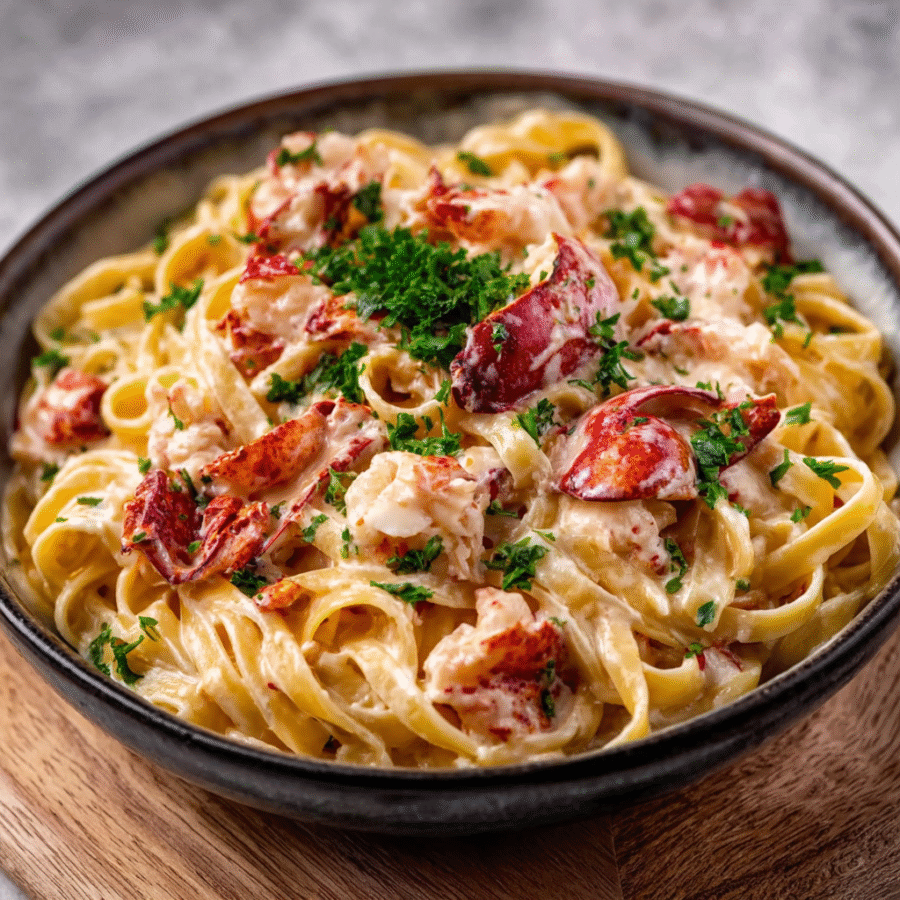 Lobster Linguine in Champagne Cream Sauce thrills taste buds! 6 Lobster Linguine in Champagne Cream Sauce
