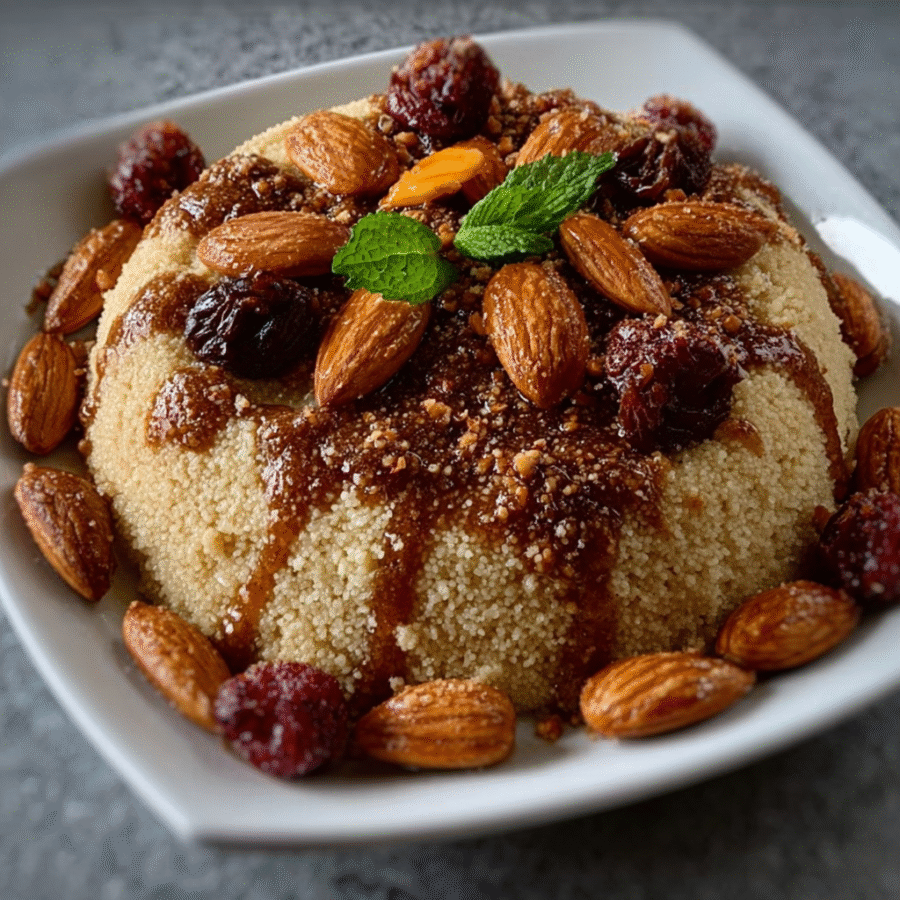 Moroccan Rosewater Almond Couscous Pudding Awaits You! 6 Moroccan Rosewater Almond Couscous Pudding