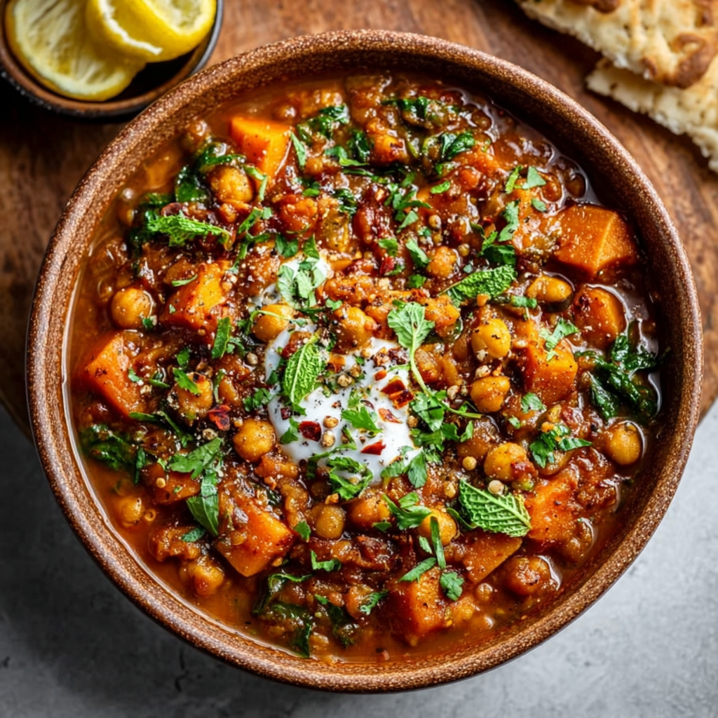 Moroccan Spiced Pumpkin Stew with Coconut Milk