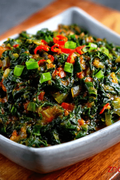 Muriwo Unedovi (Leafy Greens in Peanut Butter Sauce)