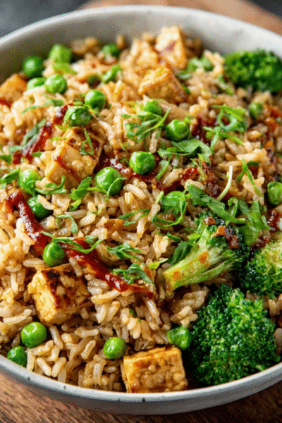 Peanut Butter Rice with Vegetables