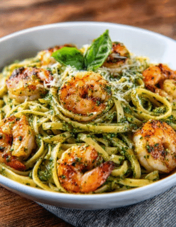 Pesto Shrimp Tagliatelle