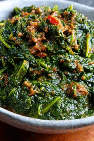 Pumpkin Leaves with Peanut Butter