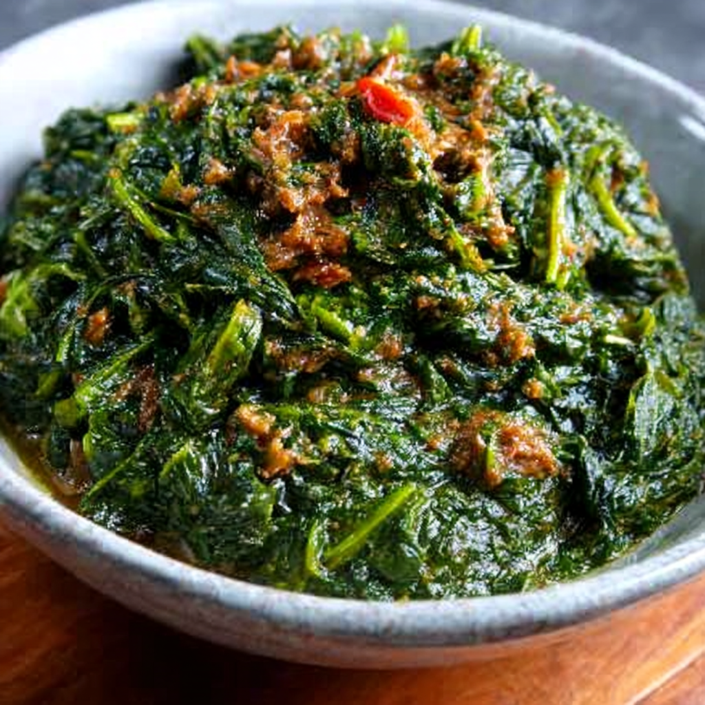Pumpkin Leaves with Peanut Butter