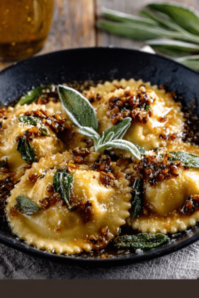 Pumpkin Ravioli with Brown Butter & Sage Delight You! 10 Pumpkin Ravioli with Brown Butter & Sage
