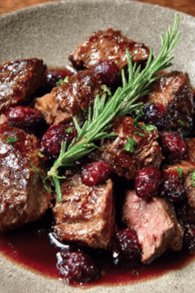 Red Wine-Braised Venison with Juniper Berries