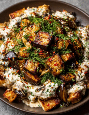 Roasted Eggplant & Tahini Fatteh
