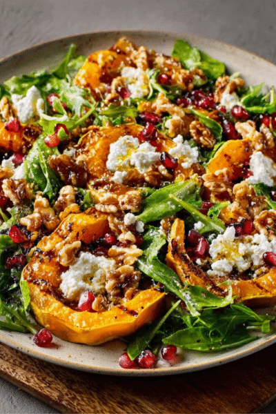 Roasted Pumpkin, Goat Cheese & Walnut Salad
