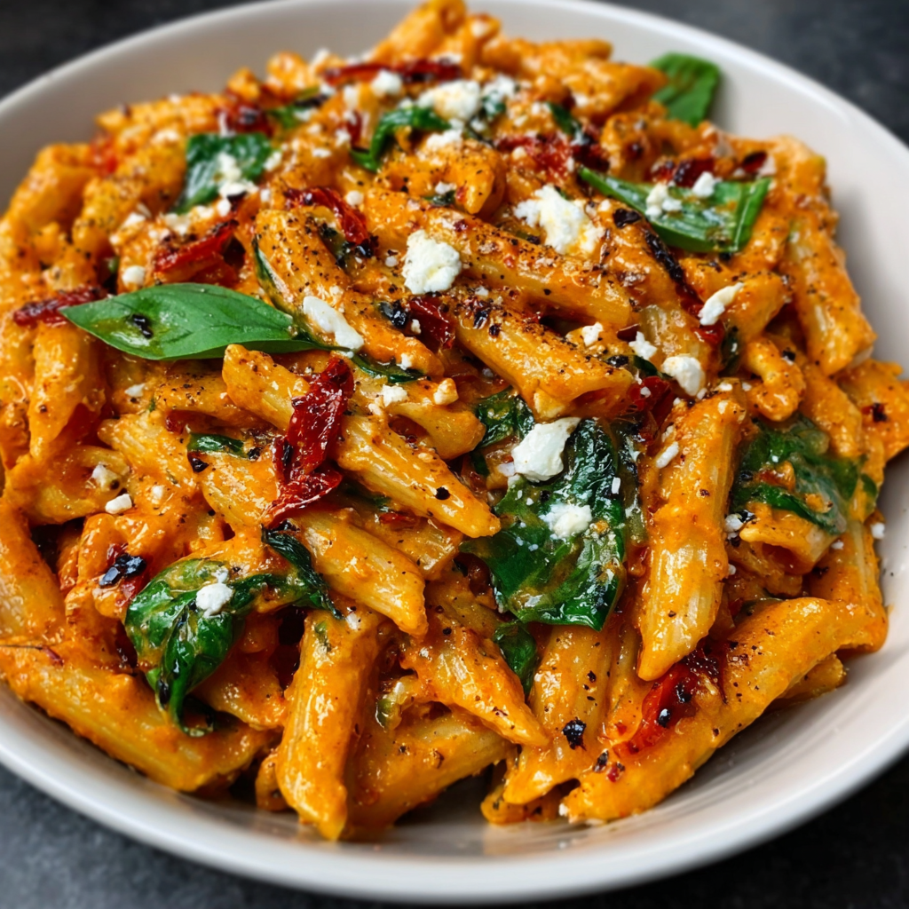 Roasted Red Pepper & Goat Cheese Penne