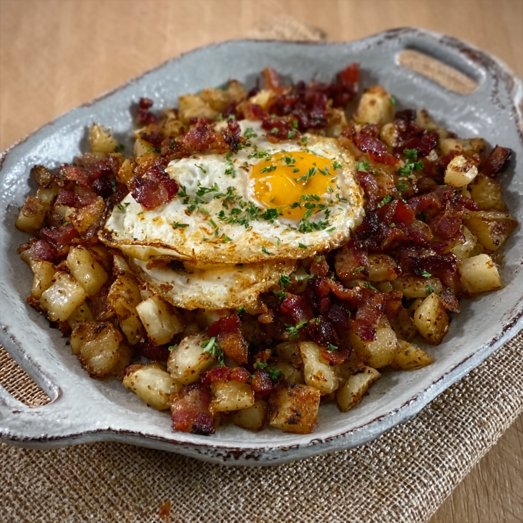 Roasted Turnip & Bacon Hash