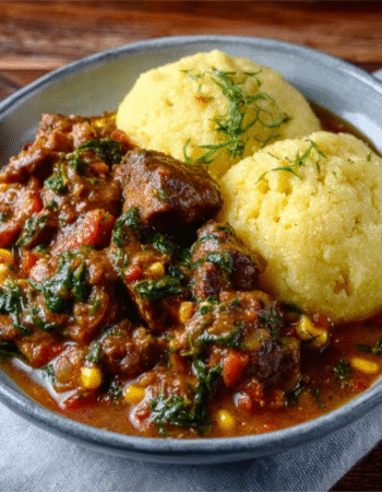 Sadza neNyama Maize Meal with Beef Stew 1