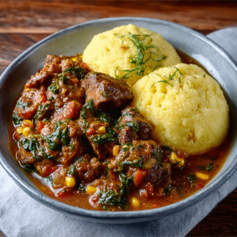 Sadza neNyama: Discover a Delicious Zimbabwean Delight! 6 Sadza neNyama Maize Meal with Beef Stew 1