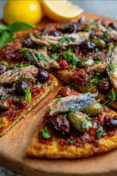 Sardine & Olive Tapenade Keto Flatbread
