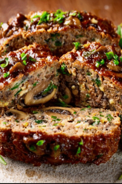 Savory Mushroom-Stuffed Meatloaf Wreath