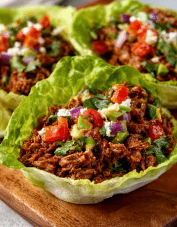 Shredded Beef Lettuce Wrap Tacos