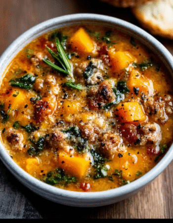Slow Cooker Butternut Squash & Sausage Soup