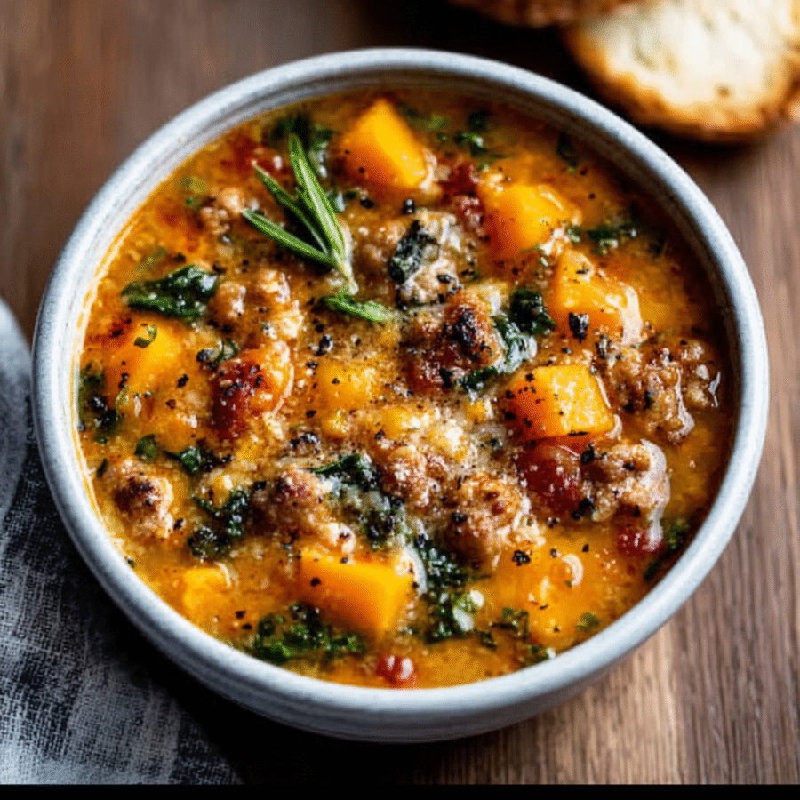 Slow Cooker Butternut Squash & Sausage Soup is Delicious! 6 Slow Cooker Butternut Squash Sausage Soup