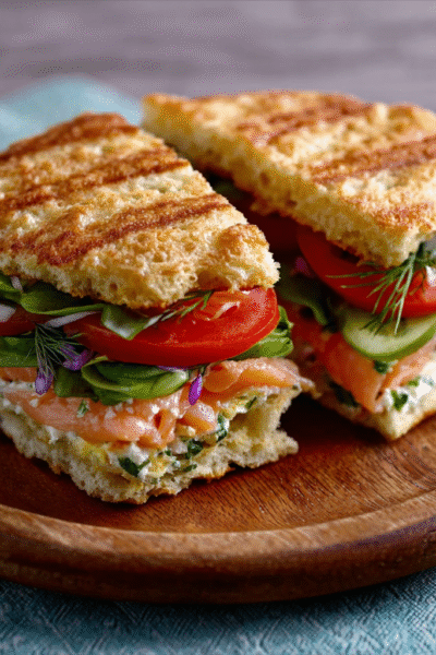 Smoked Salmon & Dill Cloud Bread Sandwiches