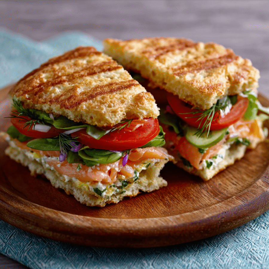 Smoked Salmon & Dill Cloud Bread Sandwiches