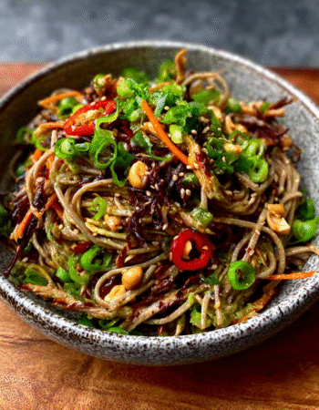 Soba Noodle Salad with Sesame, Spring Onion & Peanuts