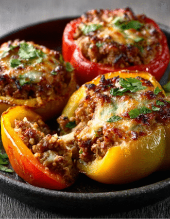 South African Bobotie-Stuffed Peppers