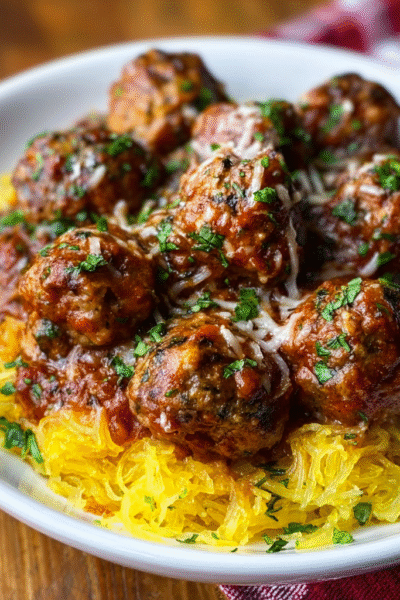Spaghetti Squash & Meatballs