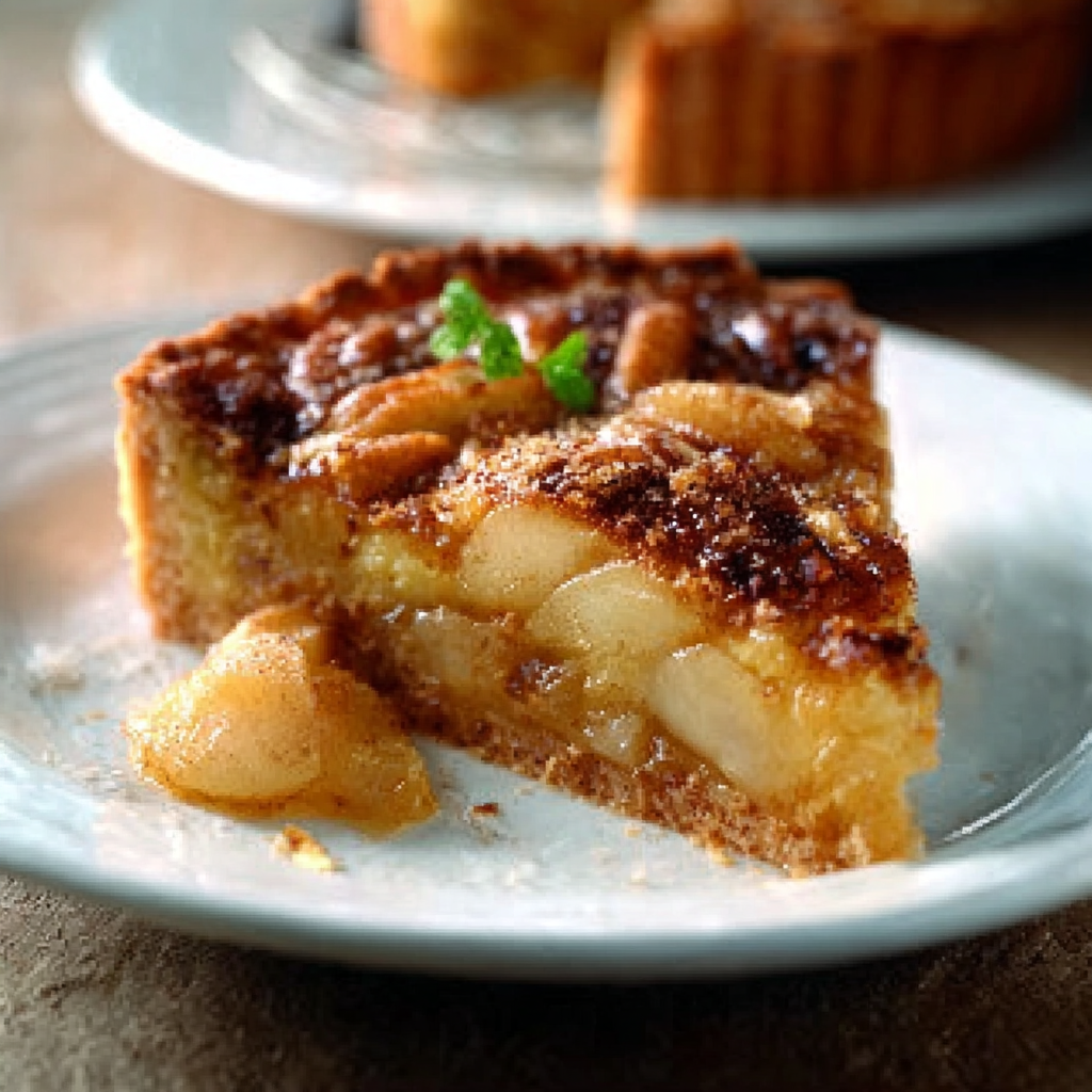 Spiced Pear and Almond Tart