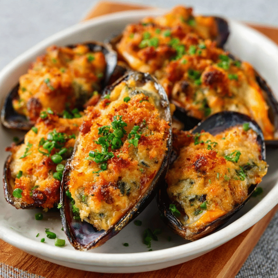 Stuffed Baked Mussels: Try This Savory Recipe Today! 6 Stuffed Baked Mussels