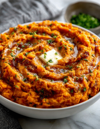 Sweet Potato Mash with Cinnamon Butter Swirl