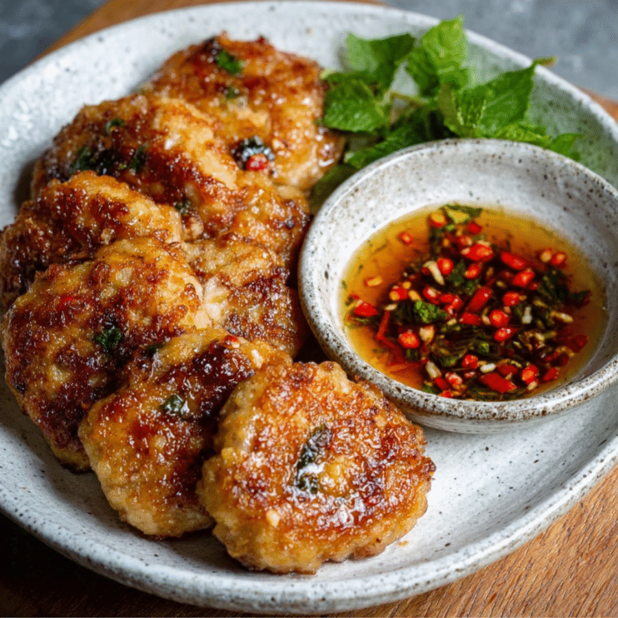 Vietnamese Fish Cakes with Fresh Herbs & Nuoc Cham Delight Your Taste Buds! 6 Vietnamese Fish Cakes with Fresh Herbs & Nuoc Cham