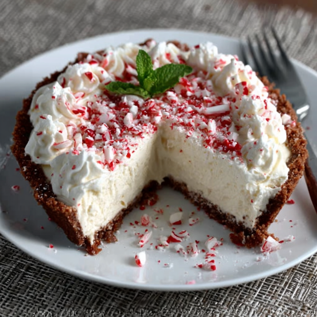 White Chocolate Peppermint Mousse Tart