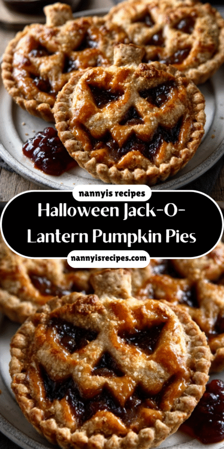 Halloween Jack-O-Lantern Pumpkin Pies Recipe You'll Love! 7 usa29canva after